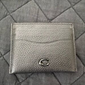 Coach Black Leather Card Holder